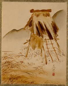 Rama do suszenia ryżu. autorstwa Shibata Zeshin