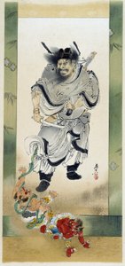 Shoki i demony. Automalarstwo autorstwa Shibaty Zeshina autorstwa Shibata Zeshin