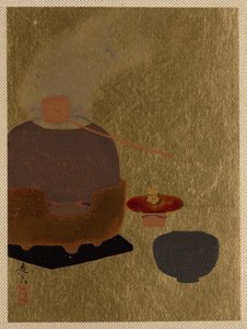 Aparat do ceremonii parzenia herbaty. autorstwa Shibata Zeshin