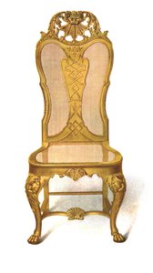 Krzesło z pozłacanej trzciny, 1906