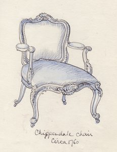 „Krzesło Chippendale”, ok. 1950. autorstwa Shirley Markham