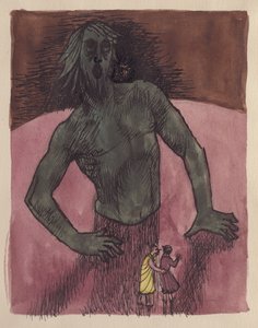 Dante i Virgil z olbrzymem, 1951. autorstwa Shirley Markham