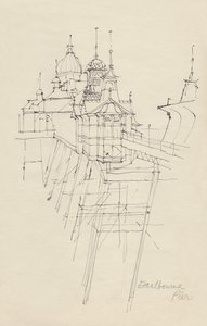 "Molo Eastbourne", ok. 1950. autorstwa Shirley Markham