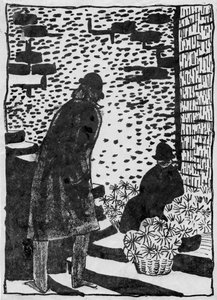 Sprzedawca kwiatów, 1952. autorstwa Shirley Markham