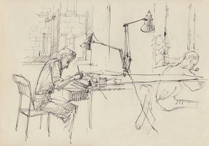 Studio graficzne, ok. 1950. autorstwa Shirley Markham