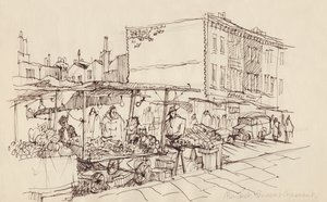 „Rynek, Półksiężyc Królowej”, ok. 1950. autorstwa Shirley Markham