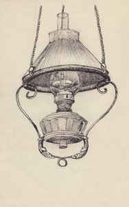 Lampa parafinowa, ok. 1950. autorstwa Shirley Markham