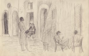 Scena uliczna, Włochy, ok. 1950 r. autorstwa Shirley Markham