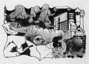 Surrealistyczne studium, 1952. autorstwa Shirley Markham