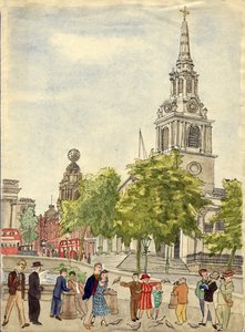 Trafalgar Square, Londyn, 1948. autorstwa Shirley Markham