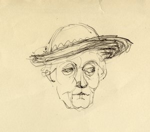 Kobieta w kapeluszu, 1953. autorstwa Shirley Markham