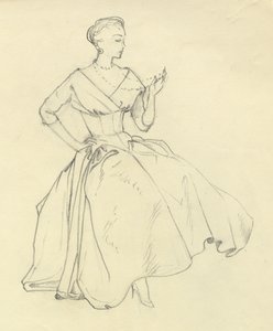 Kobieta z naszyjnikiem, ok. 1952 r. autorstwa Shirley Markham