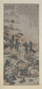 Pijany w jesiennym lesie, ca. 1702. autorstwa Shitao