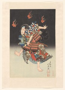 Nakamura Shikan II as de vos (kitsune) Genkurô in het toneelstuk 