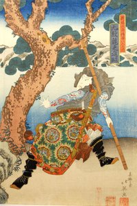 Trzej bohaterowie z Water Margin Schwytaj królową bandytów Ichijosei, 1835., 1835.