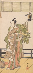 Arashi Sangoro jako samuraj stojący na werandzie Wielkiego Domu, 1774 lub 1775.