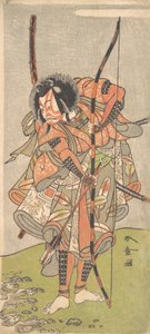 Kabuki ac i r Ichikawa Grape Dye Dobry Ichikawa Danjuro I V, 2. miesiąc, 1774. autorstwa Shunsho