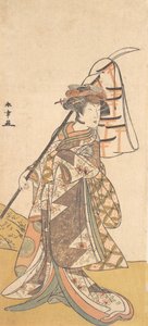 Kabuki ac i r Segawa Chryzantema Kobieta Dobry członek Ah Feh Mae Road Cichy poranek, co? 1777. autorstwa Shunsho