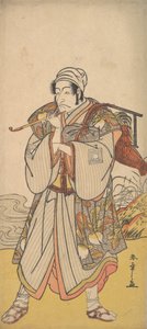 Aktor Danjuro III jako wędrowny handlarz, 1726-1792. autorstwa Shunsho