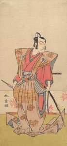 Aktor Ichikawa Danjuro V jako samuraj, 1771-72. autorstwa Shunsho