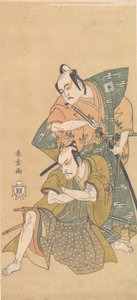 Aktor Ichikawa Yaozo II jako samuraj, ca. 1765. autorstwa Shunsho