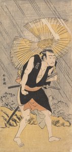 Aktor Nakamura Nakazo w roli Ono Sadakuro, ca. 1766. autorstwa Shunsho