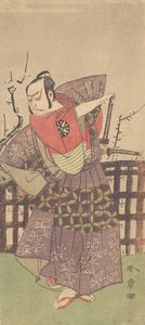 Pierwszy Nakamura Nakasumi jako Samurai Dresse d Członek W górę iw dół, co? 1775. autorstwa Shunsho
