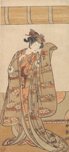 Czwarty Iwai Hanshiro jako kobieta, 1773 lub 1774. autorstwa Shunsho