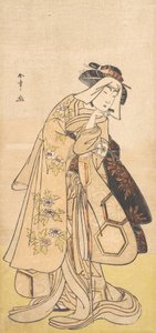 Czwarty Iwai Hanshiro jako kobieta, ca. 1779. autorstwa Shunsho