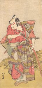 Drugi Ichikawa Yaozo jako samuraj ubrany w Gaudiego Kamishimo, prawdopodobnie 1773. autorstwa Shunsho