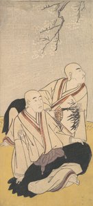Trzeci Sawamura Sojuro i Drugi Ichikawa Monnosuke jako mnisi buddyjscy, 1791. autorstwa Shunsho