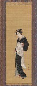 Kobieta w czarnym kimonie, 1783-89.