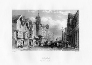 Guildford High Street, Guildford, Surrey, XIX wiek.