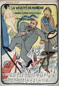 Afera Dreyfusa - Monsieur Jaures - La Verite en marche, dramat wielkiego spektaklu - żywy Dreyfus, Vive Zola, bas l