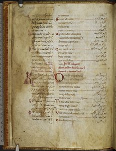 Harley MS 5786 f.2v Trójjęzyczny psałterz. Rahlfs 174, ok. 1130-54 (welum)