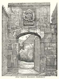 Almhouse opata Beere, Glastonbury (grawerowanie)