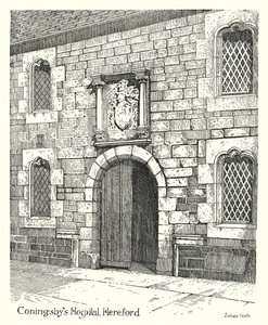Szpital Coningsby, Hereford (grawerowanie)