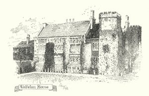 Dorset: Wolfeton House (litografia) autorstwa Sidney Heath