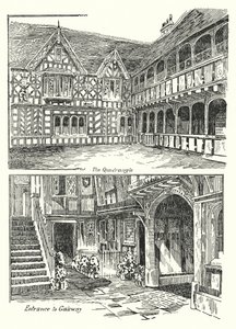 Szpital Leicester, Warwick (grawerowanie) autorstwa Sidney Heath