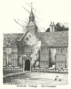 Sackville College, East Grinstead (grawerowanie) autorstwa Sidney Heath