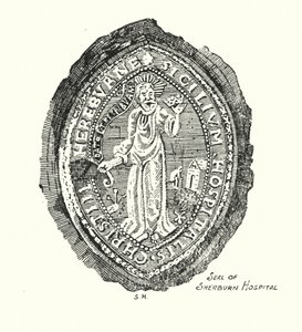 Pieczęć szpitala Sherburn (grawerowanie) autorstwa Sidney Heath