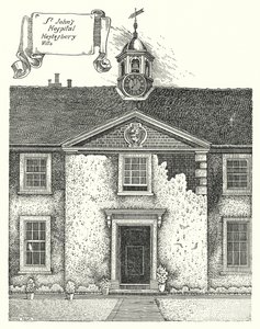 Szpital św. Jana, Heytesbury, Wilts (grawerowanie) autorstwa Sidney Heath