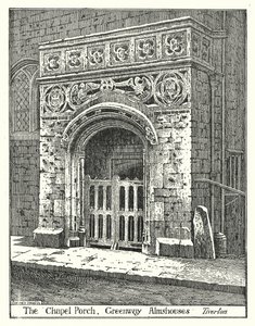 Ganek w kaplicy, Greenway Almshouses, Tiverton (rycina) autorstwa Sidney Heath