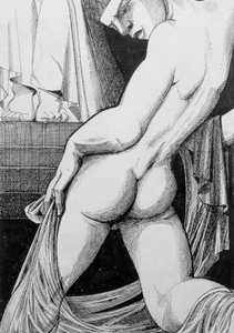 Ganimedes przed Zeusem, 1923 (atrament i wc) autorstwa Sidney Hunt