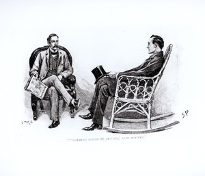 „Nic nie może być lepsze, powiedział Holmes”, ilustracja z „The Stockbroker