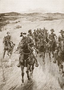 Na szlaku Lobengula, 1893, ilustracja z "Cassell