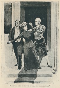 Została wyrzucona przez kamerdynera i lokaja, 1892 autorstwa Sidney Paget