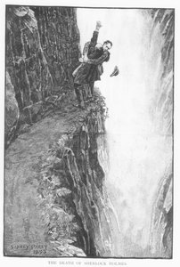 „Śmierć Sherlocka Holmesa”, ilustracja do „Ostatecznego problemu” Arthura Conan Doyle