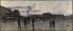 Ruiny pałacu Tuileries i Place du Carroussel autorstwa Siebe Johannes Ten Kate