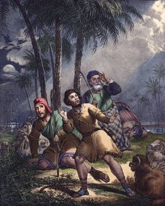 Chrystus zwiastowany pasterzom żydowskim (kolor lito) autorstwa Siegfried Detler Bendixen
